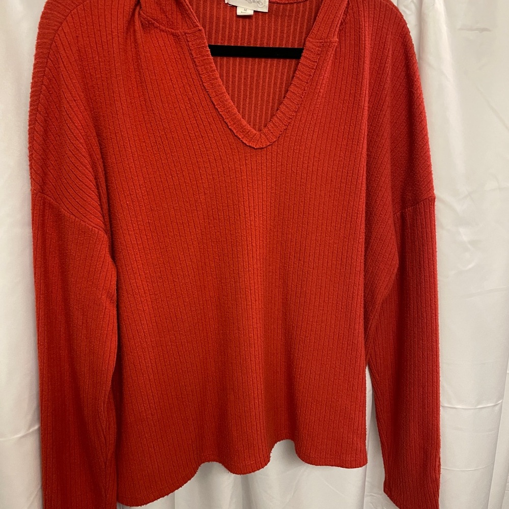 Treasure & Bond Cozy Hoodie – Orange- Size M